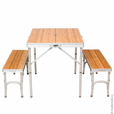 Мебек комплект: стол складной + 2 лавки Бамбук